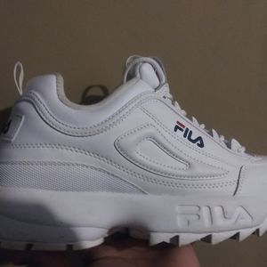 Womens white Fila shoe